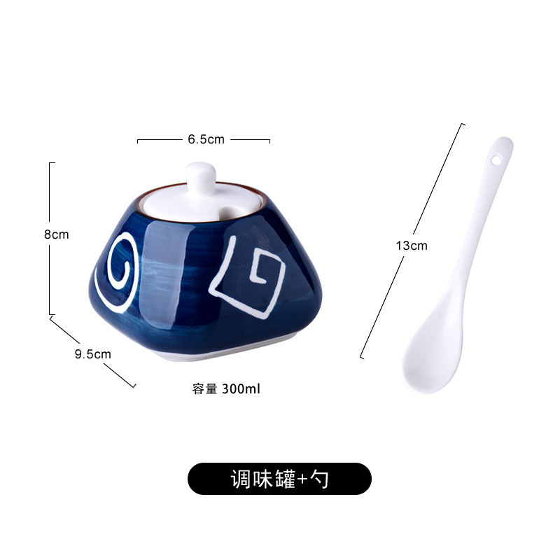 缶セラミックラー油箱オイルボトル和風蓋付き家庭用調味料キッチン調味料瓶調味料ボックス塩瓶チキンエッセンス|undefined