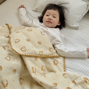 One-Piece Drop Shipping Warm Life New Style Children's Cotton Double-Layer Gauze Summer Quilt Quilt Core Sandwich Cute Boy Internet Celebrity