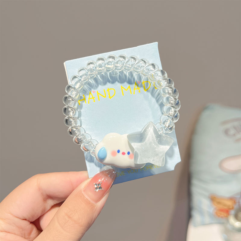 Linda horquilla de estrella de nubes, flequillo en la frente femenina, pinza lateral, temperamento, cabello roto lateral, pinza de pico de pato, tocado