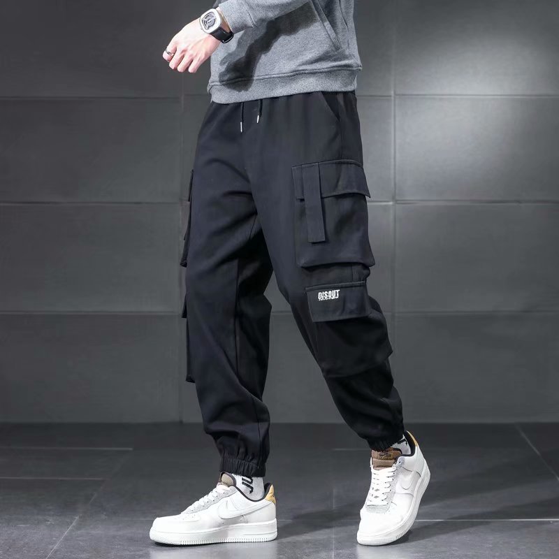 Men's Cargo Pants Spring Autumn Japanese Style Casual Jogger Pants Loose Trendy Brand Design Hiking Pants