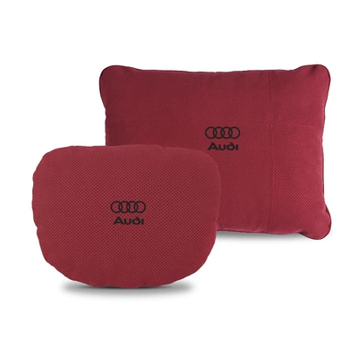 Headrest: pillow headrest A6L/A4L/A3/Q2/Q3/Q5/Q7 - audi-wine-red-headrest-lumbar-support-one-suit