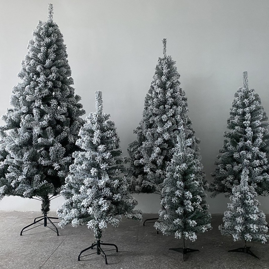 Árbol de Navidad artificial con nieve artificial, 1,2 metros de altura, con efecto de nieve que cae, árbol de Navidad grande de PVC blanco, adornos navideños