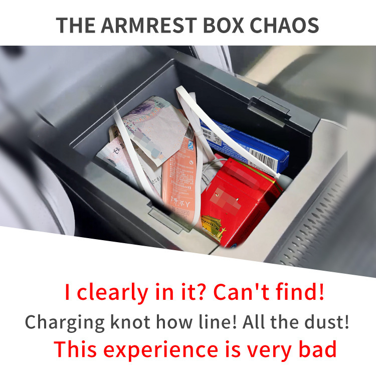 Suitable for 20-25 Models of the Tiggo 4 Pro Armrest Box Storage Box Car Storage Box Organizer Car Interior Compartment