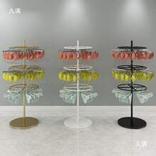 落地式袜子货架内衣架架商业展示货架袜子旋转服装店挂胸罩中岛