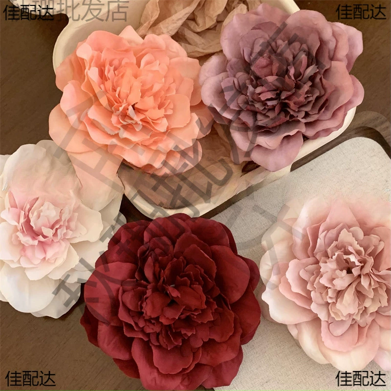 Фотографирование на закате, аксессуары для волос, красный пион, зажим для волос, зажим