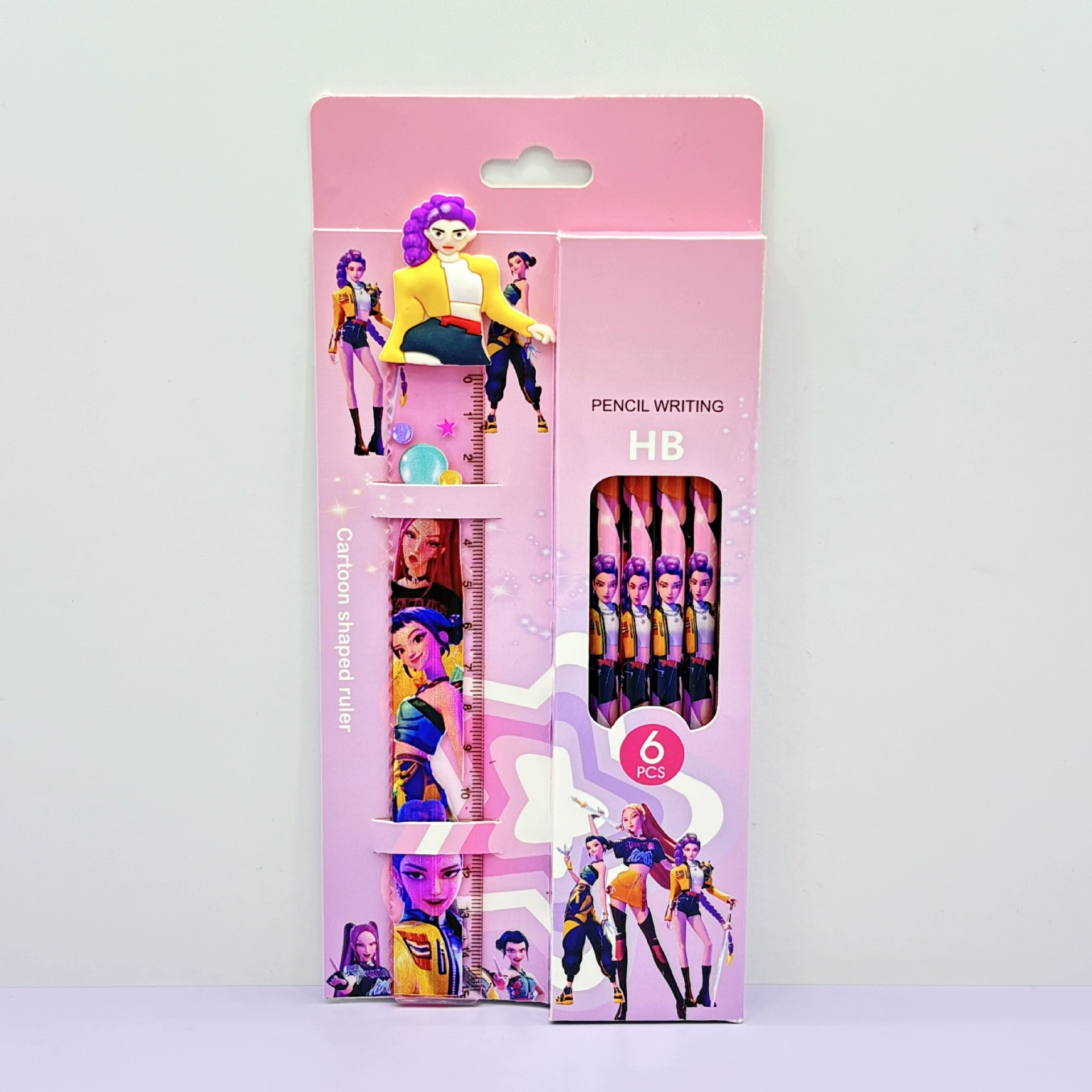 Stationery, set, cartoon ruler for students, new collection