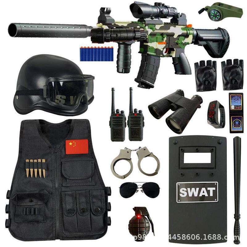 Children's Little Police Toy Gun Set, Special Forces Costume, Black Cat Police Chief, Pubg Equipment Trendy Set Children's Little Police Toy Gun Set, Special Forces Costume, Black Cat Police Chief, Pubg Equipment Trendy Set