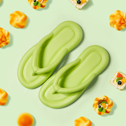 New candy-colored flip-flops for women, summer outdoor flip-flops for home use, non-slip soft-soled couple slippers for men