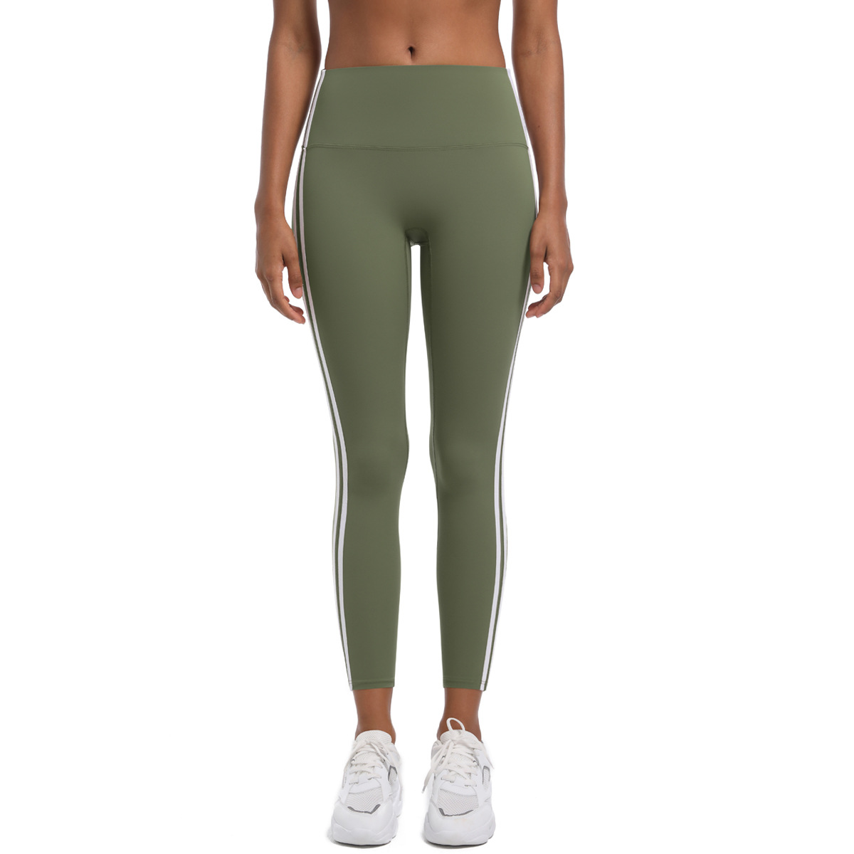 210g Weight Sleeveless Sleeve Length Nylon Fabric Type Short Top Length Leggings Pants Type Running, Sports Occasion Collarless Neckline Stripe Pattern Side Stripe Design Fitness, Sport Style Style Fitness Sport Style Stripe Nylon Collarless Side Stripe Active Bottoms Leggings 53