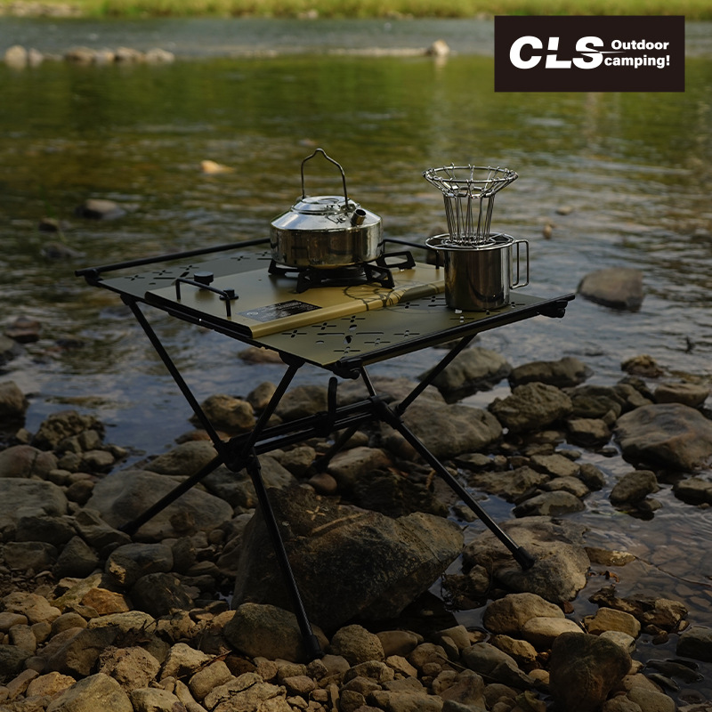 CLS mesa plegable al aire libre ultraligero senderismo mesa táctica mesa IGT mesa portátil aleación de aluminio mesa plegable mesa de camping