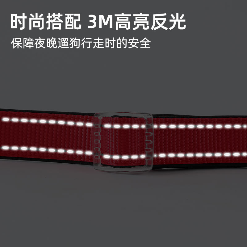 Collar reflectante de nailon para mascotas transfronterizo sin cuello, collar ajustable para mascotas, collar para perros de buceo