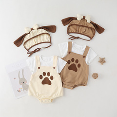 Ins same style baby puppy style harem 23 autumn new infant jumpsuit baby 100th birthday