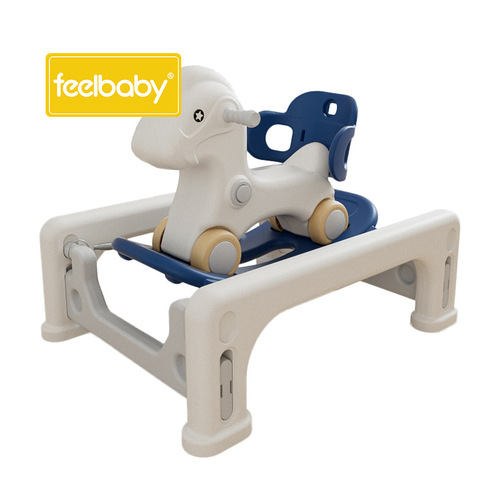 Children's Swing and Trampoline Combo, 2-in-1 Baby's First Birthday Gift, Large and Thick Swing Horse Toy for 1-6 Years Old