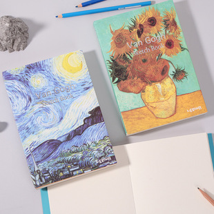 Van Gogh oil painting art sketch book A5 thickened art student painting practice book painting Nude Painting Book