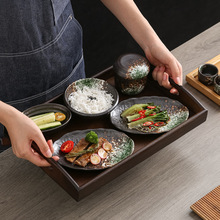 日式陶瓷餐具商用民宿月子餐盘日韩料理一人份盘碟跨境亚马逊套装