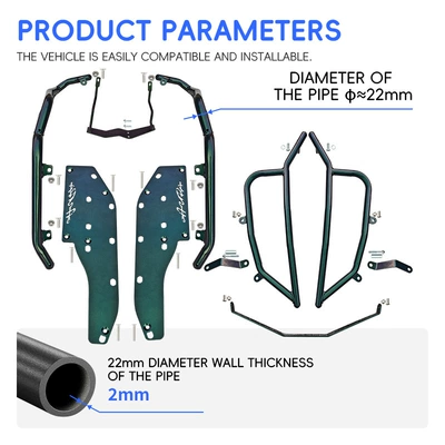 rear exhaust pipe bumpers, rear: Motorcycle bumper