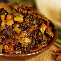 Yunnan Acid Pickled Vegetables 1000g x 12 Bags, Old Pot Pickled Vegetable Fish Seasoning, Salty Vegetable Side Dish, Yi Le Full Carton, Factory Wholesale