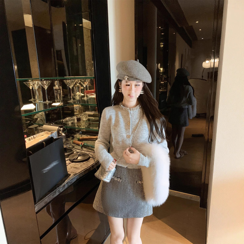 鱼兔子的兔子 小香风内搭针织上衣女春秋2025新款羊毛衫毛衣开衫|undefined