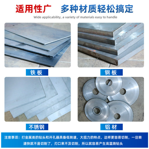 Stainless steel hole saw set, drill bits suitable for metal, high-speed steel, applicable for expanding holes, sheet metal, round opening, drilling holes