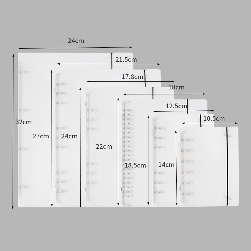 Папка-фотоальбом из полипропилена, на четыре кольца, форматы А4, В5, А5, А6, А7, с металлическими кольцами, обложка для документов, креативный органайзер-планер