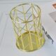 Cross-border Metal Wrought Iron Pen Container Desktop Storage Finishing Basket Eyebrow Pen Cosmetic Brush Storage Barrel Multifunctional Pen Container