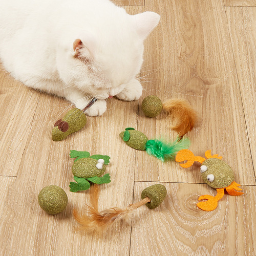 New Product Wood Gentian Chewing Stick Insect Gall Cat Toy Teeth Cleaning Cat Grass Ball Pet Supplies Cat Toys Wholesale