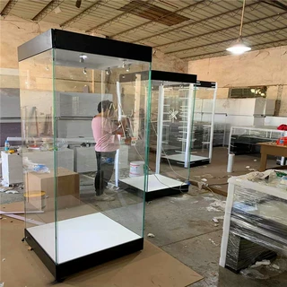 定制博物馆文物展示柜花瓶展示台烤漆展览台玻璃展柜博物馆陈列柜