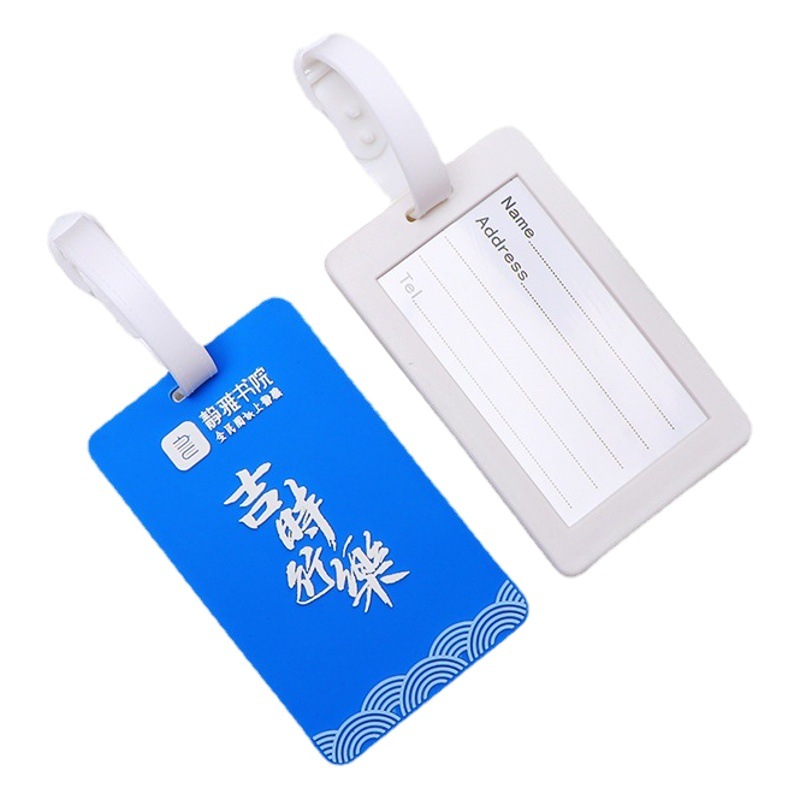 Epoxy tag PVC luggage tag rubber tag LOGO silicone card cover creative boarding card cartoon travel LOGO