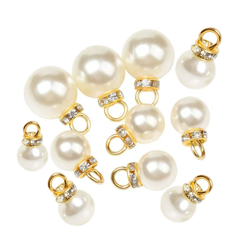 Яркая Алмазная коробка для конфет DIY аксессуары с отверстием кремово-белая имитация пластиковый жемчуг кулон ожерелье кулон ювелирные изделия