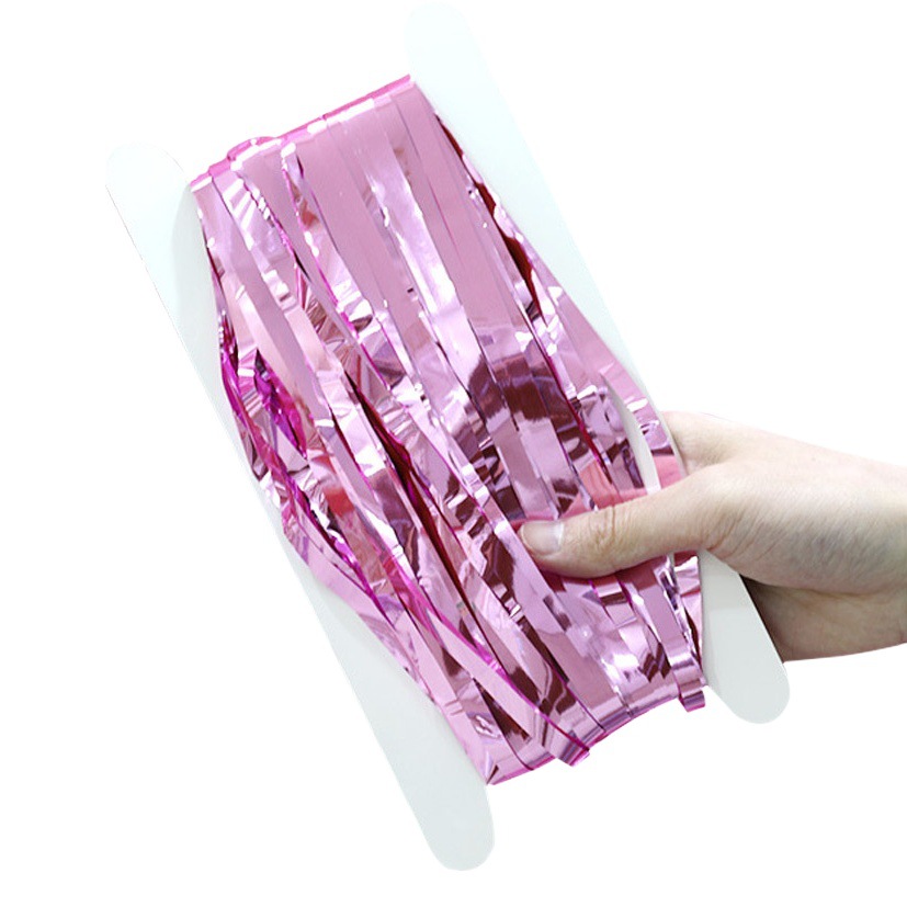 Decoración del banquete de boda lluvia cortina de seda globo de cumpleaños foto de fondo pared vestir lluvia cinta de seda tira de lana al por mayor