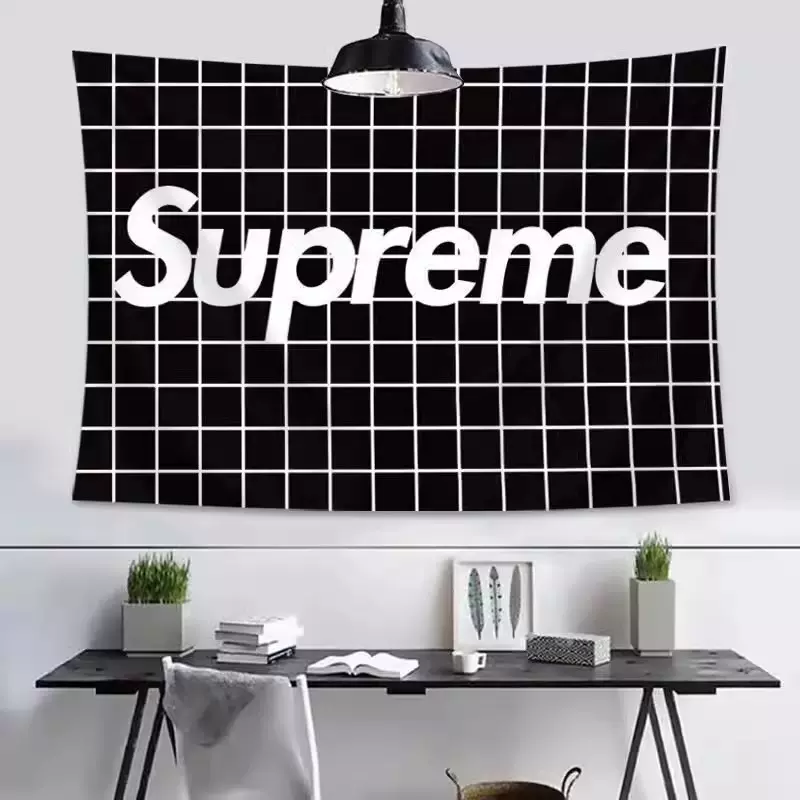 网红潮牌Supreme挂布直播性感简约床头装饰墙布北欧风背景布壁毯