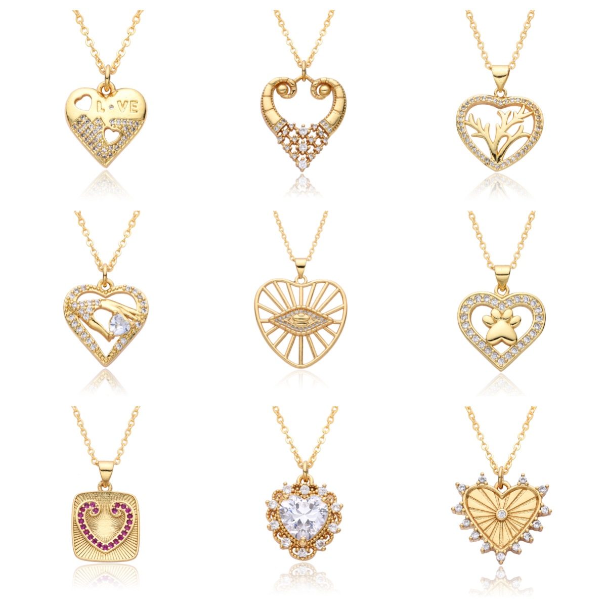 12g Weight Copper Pendant Material Zircon Inlay Material Pendant Necklace Classification Copper Chain Material 1 Piece Quantity Holiday, Daily Occasion Copper Material Heart Shape Pattern Women's Gender Inlay Design Simple Style Style Copper Inlay Heart Shape Zircon Pendant Necklace 1