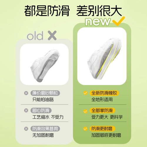 One-time use rain shoe covers with anti-slip rubber, rain-proof, anti-slip, thick and wear-resistant shoe covers for adults and children