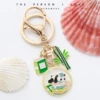 Book-loving panda lobster clasp