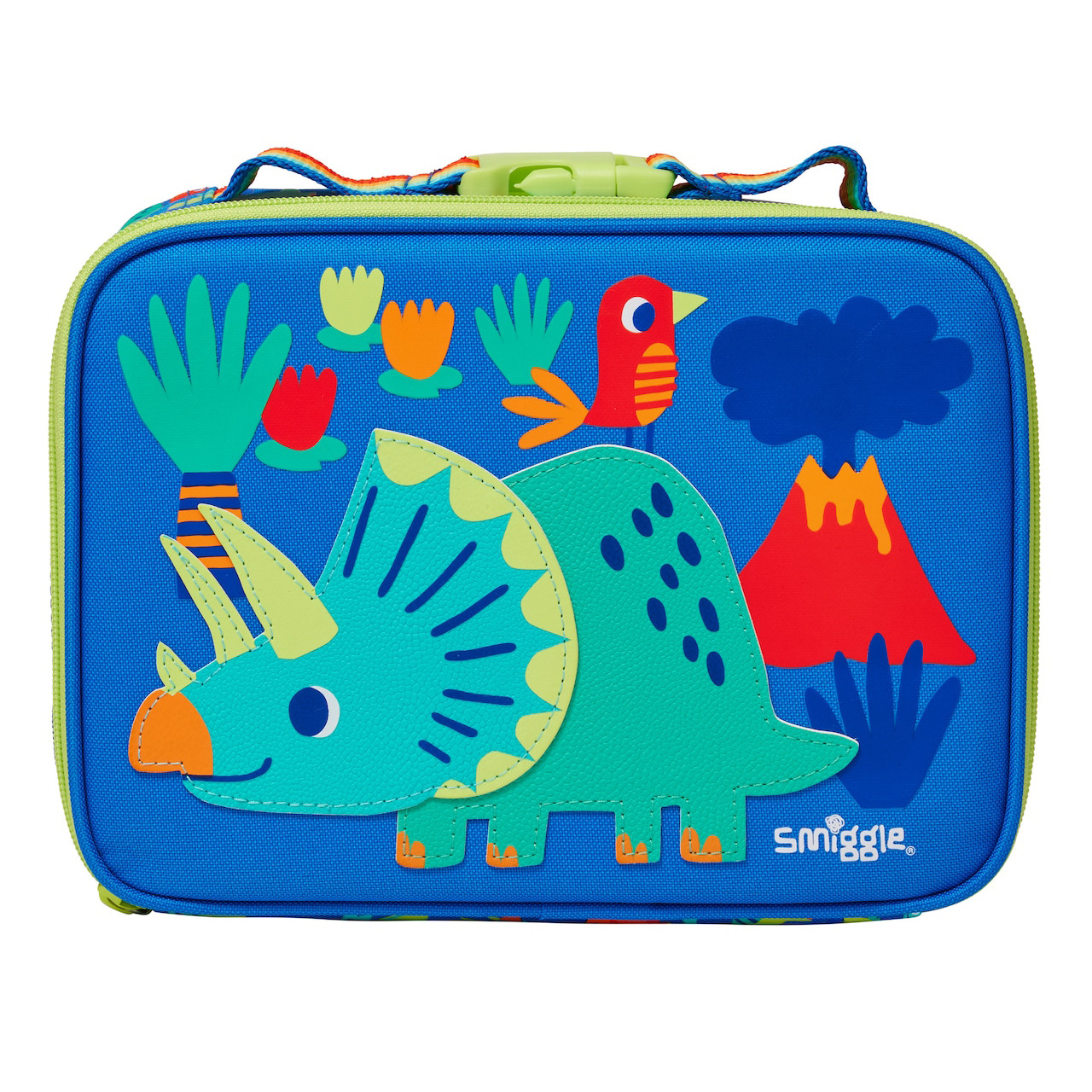 Blue dinosaur single -layer meal bag (only hand mentioned)