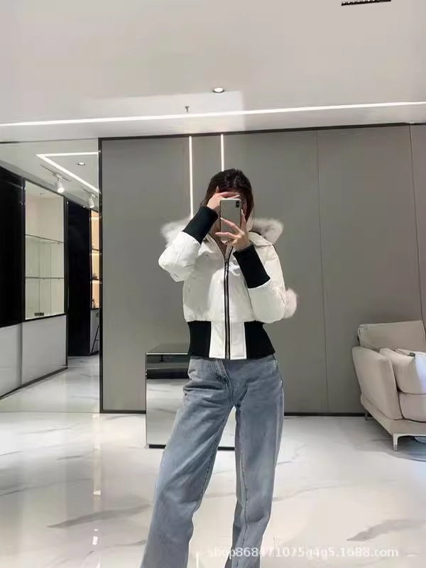 莆田高版本大鹅黑标小剪刀羽绒服加拿大同款男女3Q外套飞行员夹克|undefined
