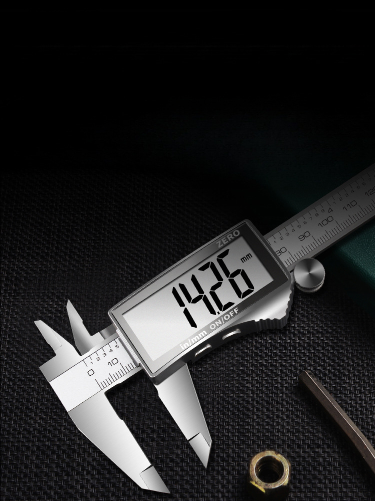 디지털 캘리퍼 전자 스테인레스 스틸 버니어 캘리퍼 0-150MM 고정밀 측정 도구 측정 도구 캘리퍼