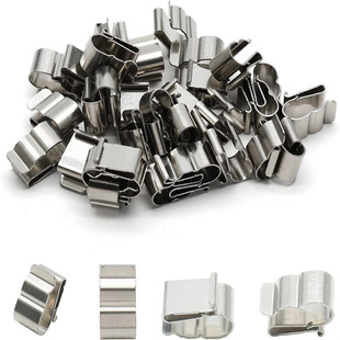 50 PCs photovoltaic stainless steel cable clamps for 2-6 flat wires