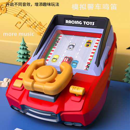 Children's educational steering wheel simulation driving car toy baby Montessori early education visual tracking training