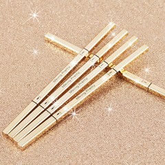 Gold-plated small gold bar eyebrow pencil double-ended small gold chopsticks triangular eyebrow pencil water-resistant long-lasting fine tip for beginners and students