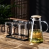 Transparent teapot, glass holder, 460 ml