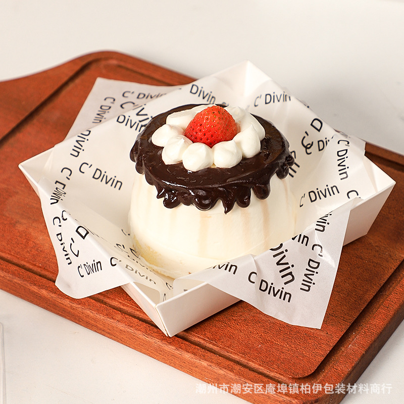 Oil-proof paper cake pad paper oil-proof silicone oil-absorbing paper Hamburger bread paper baking tray food oil paper 18cm