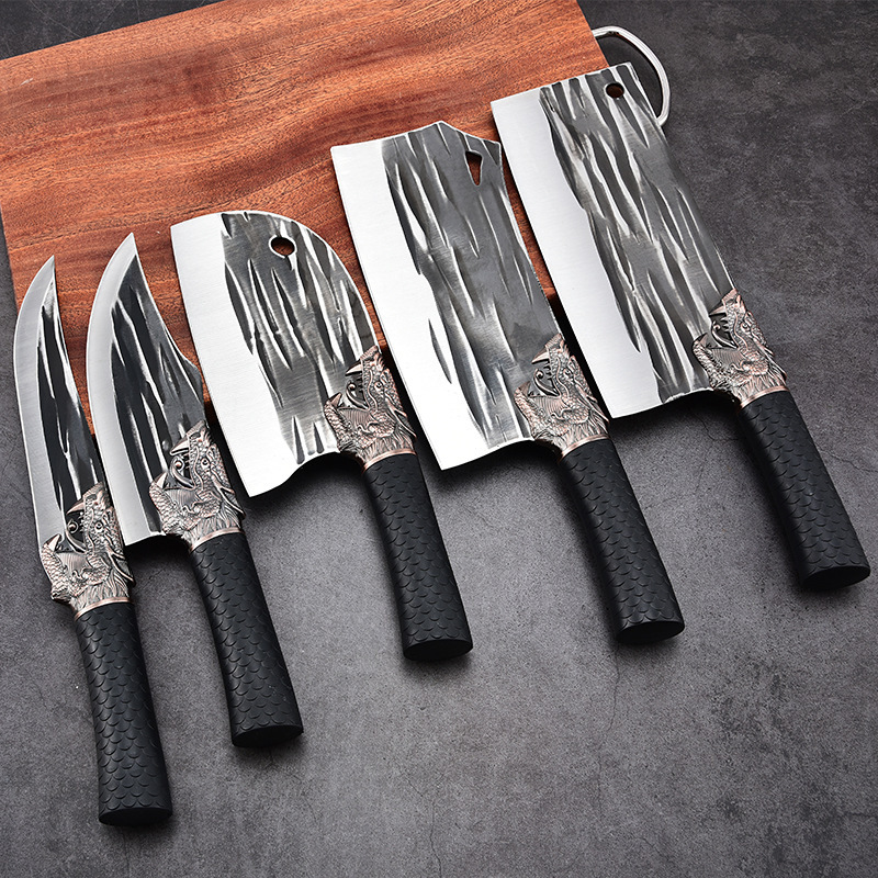 龙泉锻打菜刀多功能斩骨刀斩切刀厨房必备切菜刀切肉刀切片刀