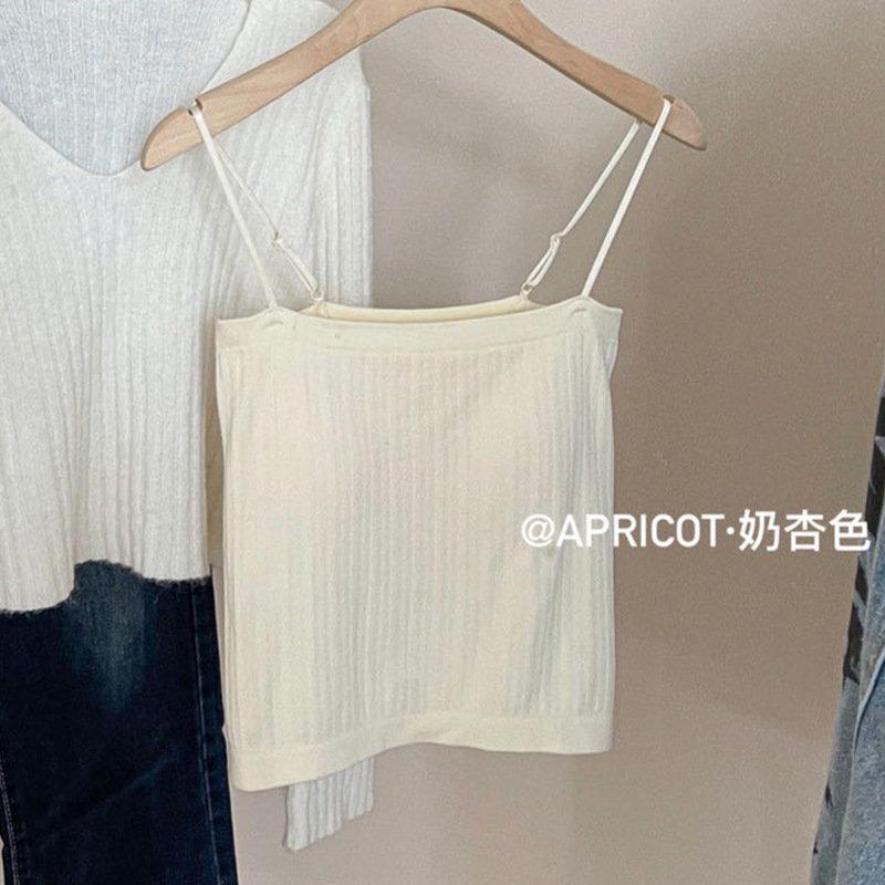 Contraste de color rayado Punto Belleza espalda camisola montaña fija las mujeres interior y exterior desgaste bottoming chaleco Delgado