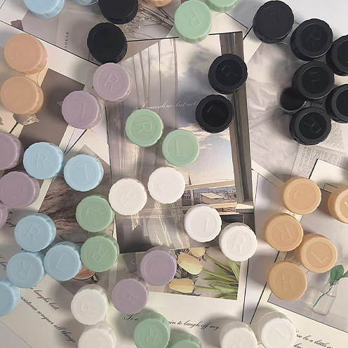 ins系隐形眼镜美瞳盒简约双联盒伴侣收纳盒子便携带批发