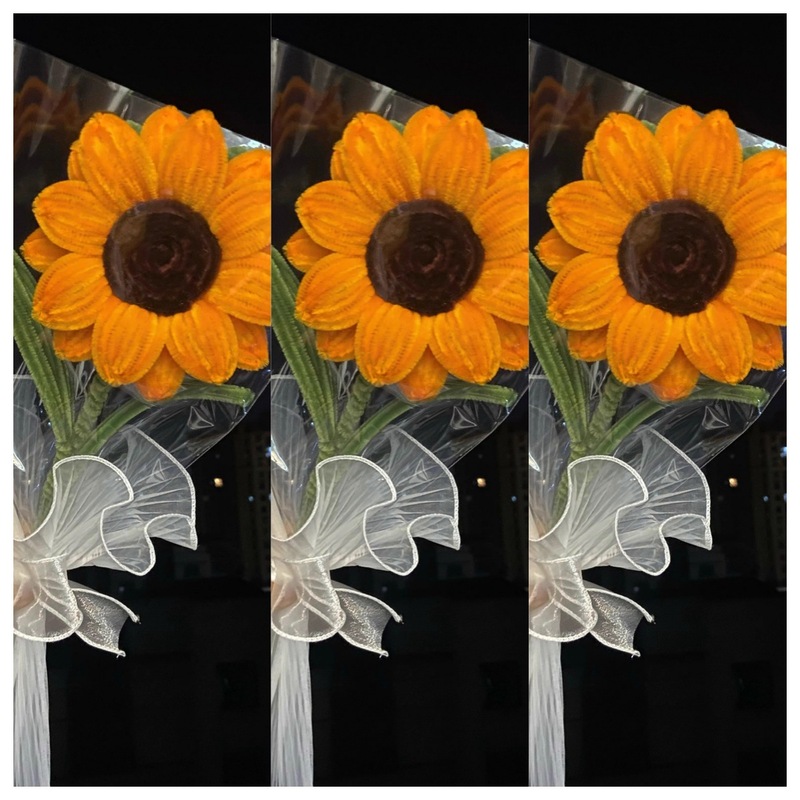 ひまわりの花束インスタイルツイストスティックニッチ素材パッケージでひまわりの手作りDIY大学入学試験と高校入学試験の応援ギフトを一気に獲得|undefined