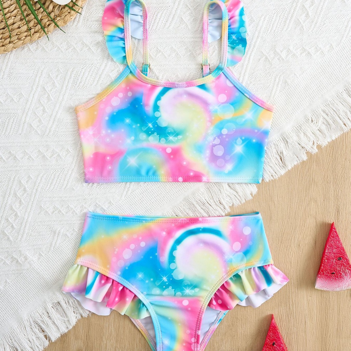 Niños trajes de baño niñas de verano superior natación princesa encantadora bebé trajes de baño profesionales para niños