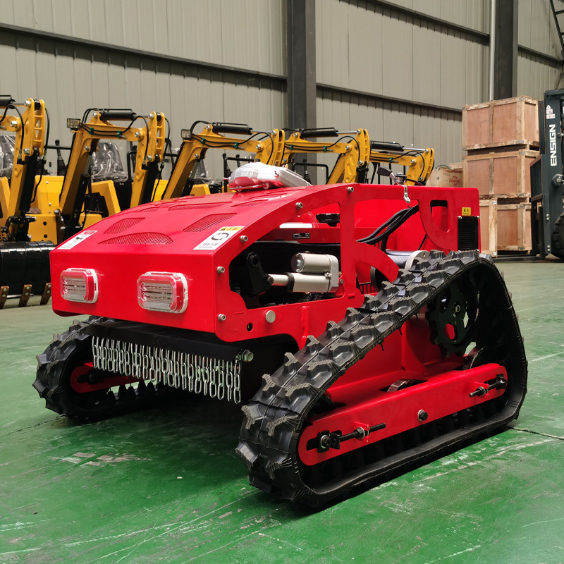 新款升级小型遥控割草机履带行走汽油动力草坪机足球场草坪修剪机