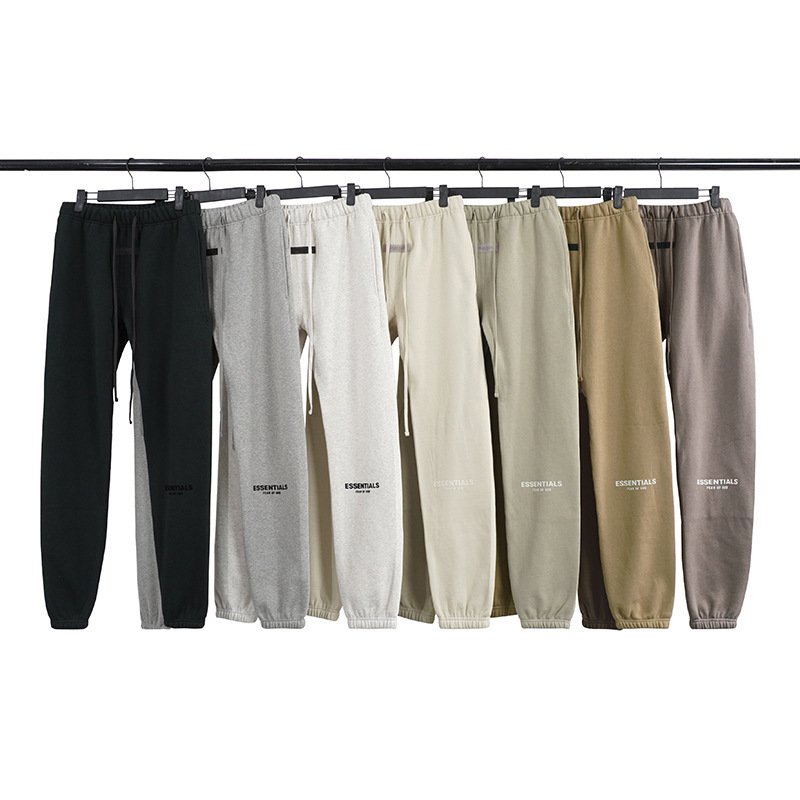 Cross-Border Double-Layered Fleece-Lined Pants, American High Street Casual Loose Jogger Pants for Men and Women