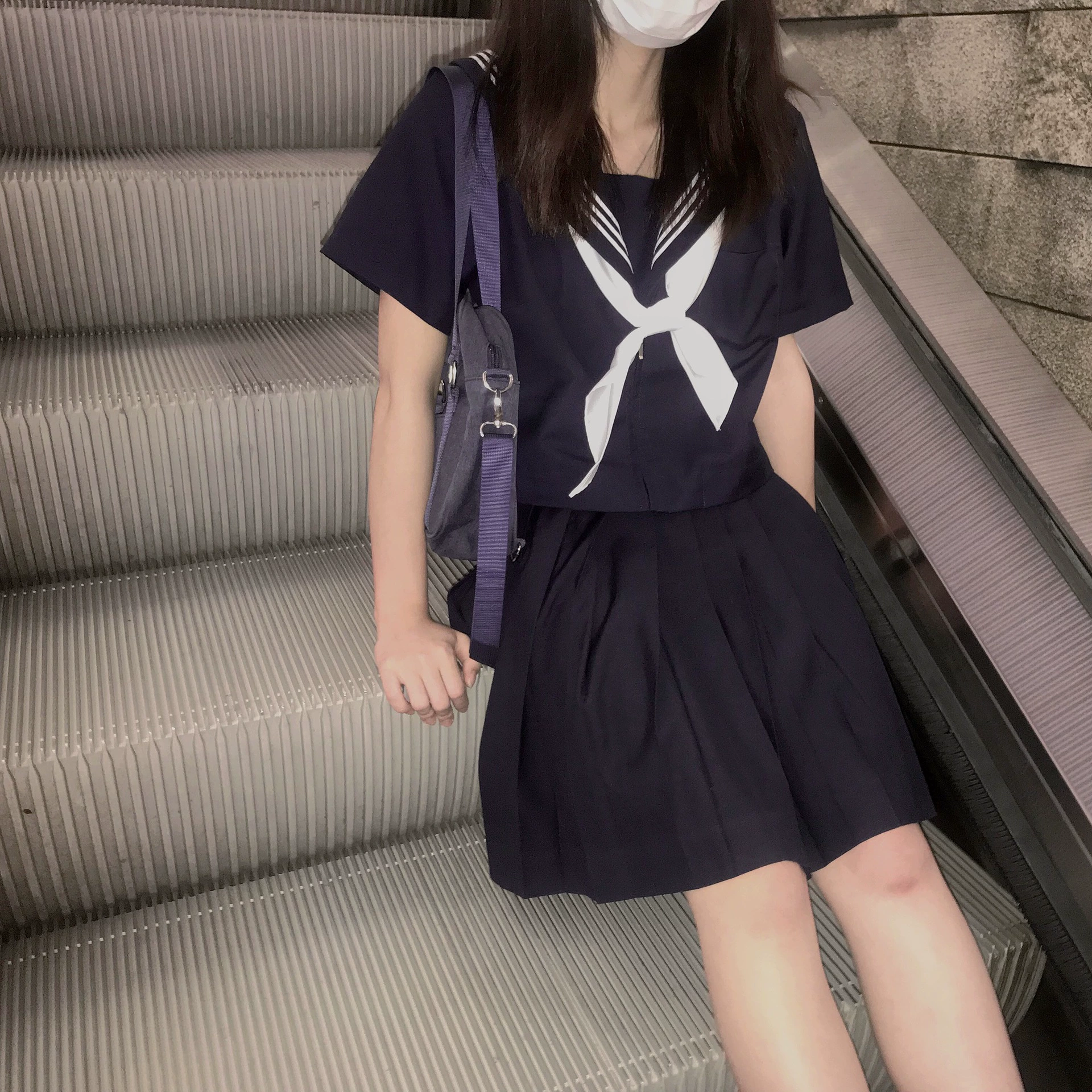 制 Three orthodox JK uniform basic colleges style school for middle sailor uniforms spring and summer set one generation